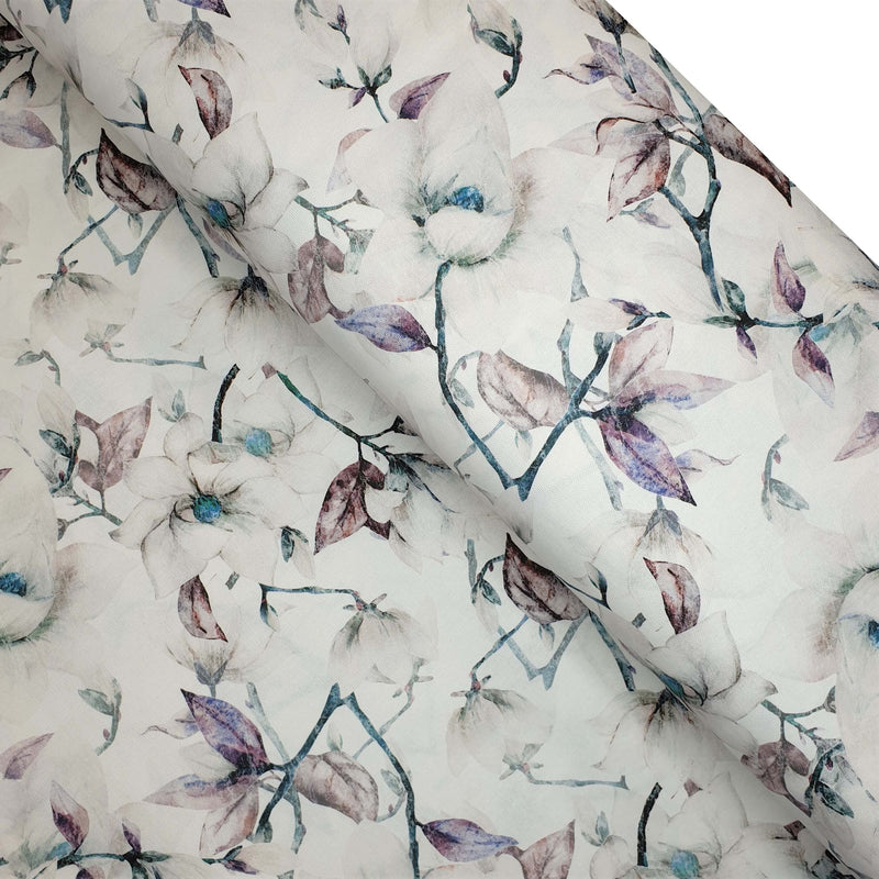Cotone Fondo Panama Digital H 280 cm - MAGNOLIA D'INVERNO