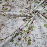 Cotone Fondo Panama Digital H 280 cm - FIORI VERDI