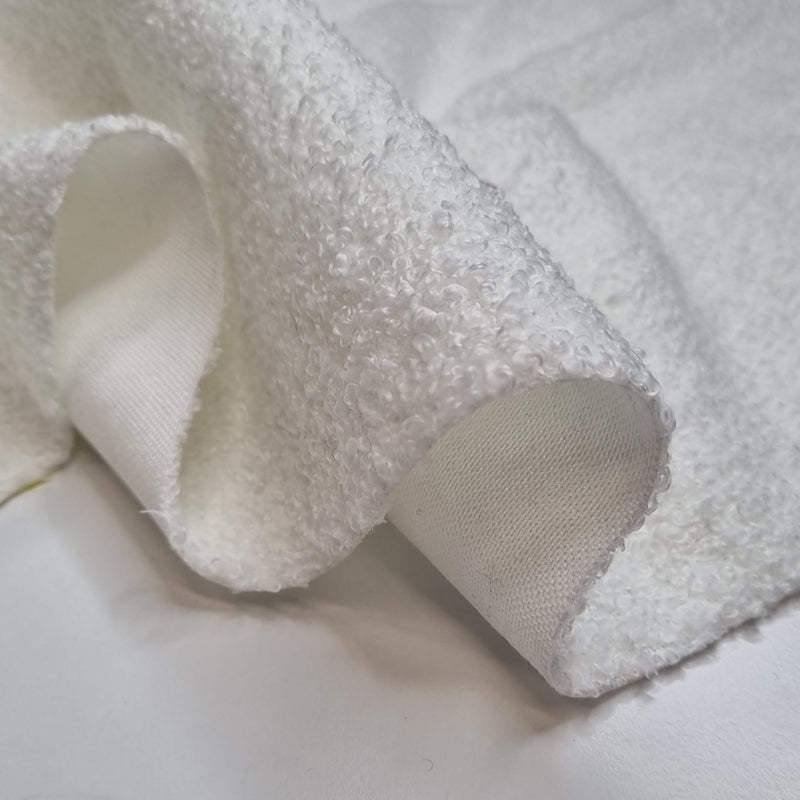 Tessuto Ricciolino BOUCLE' H 140 cm - BIANCO