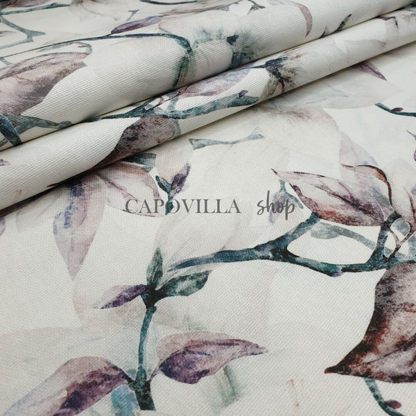 Digitaler Hintergrund aus Baumwoll-Panama – WINTERMAGNOLIA – Mindestzuschnitt oder Vielfaches von 25 x 280 cm