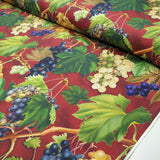 Panama Digital Fund Baumwolle H 160 cm - HARVEST/BORDEAUX