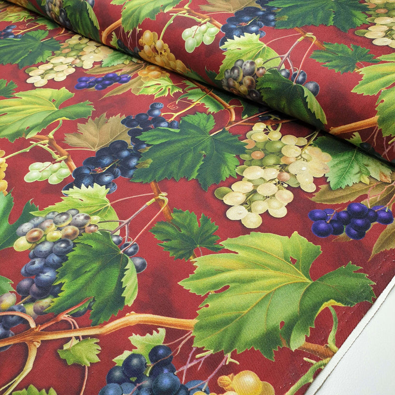 Panama Digital Fund Baumwolle H 160 cm - HARVEST/BORDEAUX