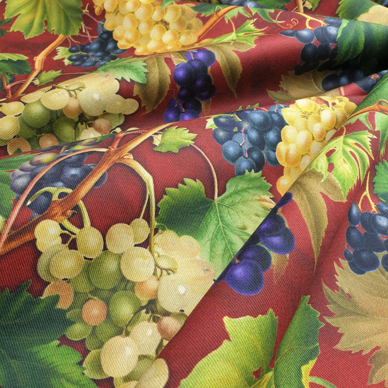 Panama Digital Fund Baumwolle H 160 cm - HARVEST/BORDEAUX