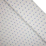 Tessuto Cotone H 140 cm - BIANCO CUORICINI AZZURRI