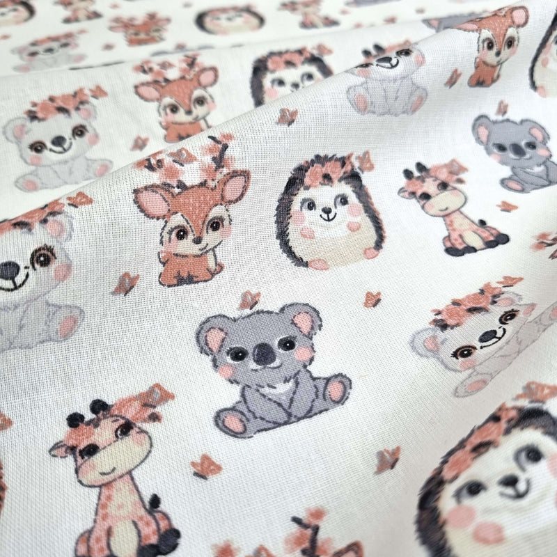 Baumwollstoff - BABYTIERE H 140 cm