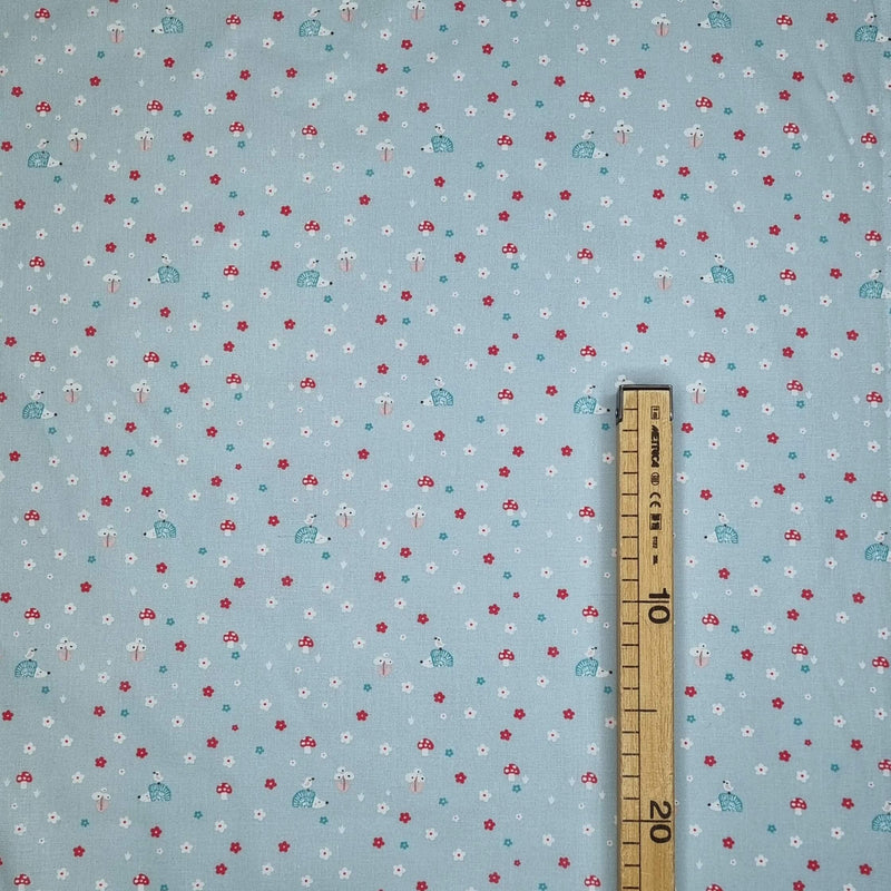 Tessuto Cotone H 140 cm - RICCI/AZZURRO