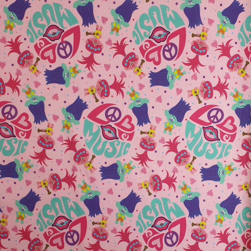Kinderbaumwolle – HAPPY TROLLS – Mindestschnitt oder Vielfaches von 25 x 145 cm