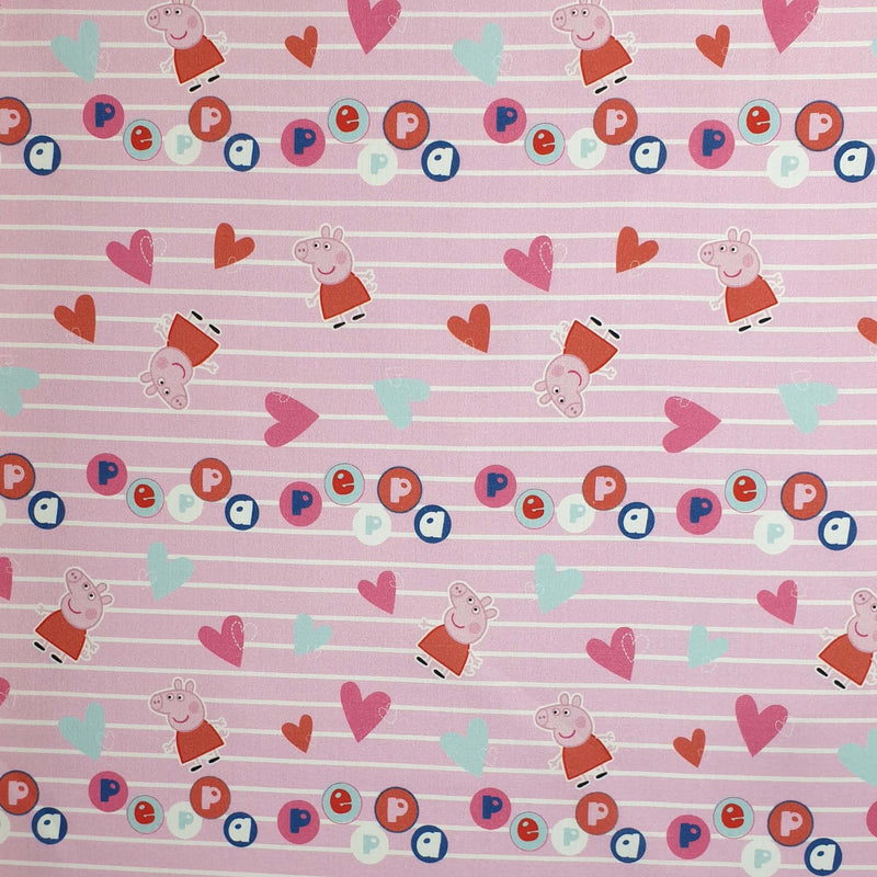 Kinderbaumwolle – PEPPA PIG LOVE – Mindestschnitt oder Vielfaches von 25 x 145 cm