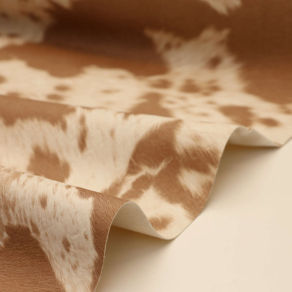 Similpelle stampata H 140 cm - VACHE BROWN