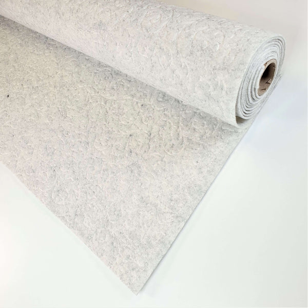 Feltro Broccato H 140 cm - BIANCO GHIACCIO