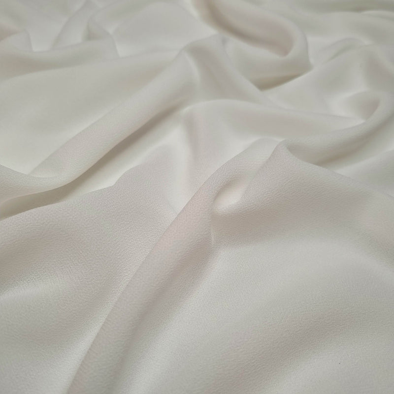 Tessuto Georgette H 145 cm  - PANNA