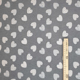 Tessuto Arredo Gobelin H 280 cm - CUORI NATURALI FONDO CARTA DA ZUCCHERO