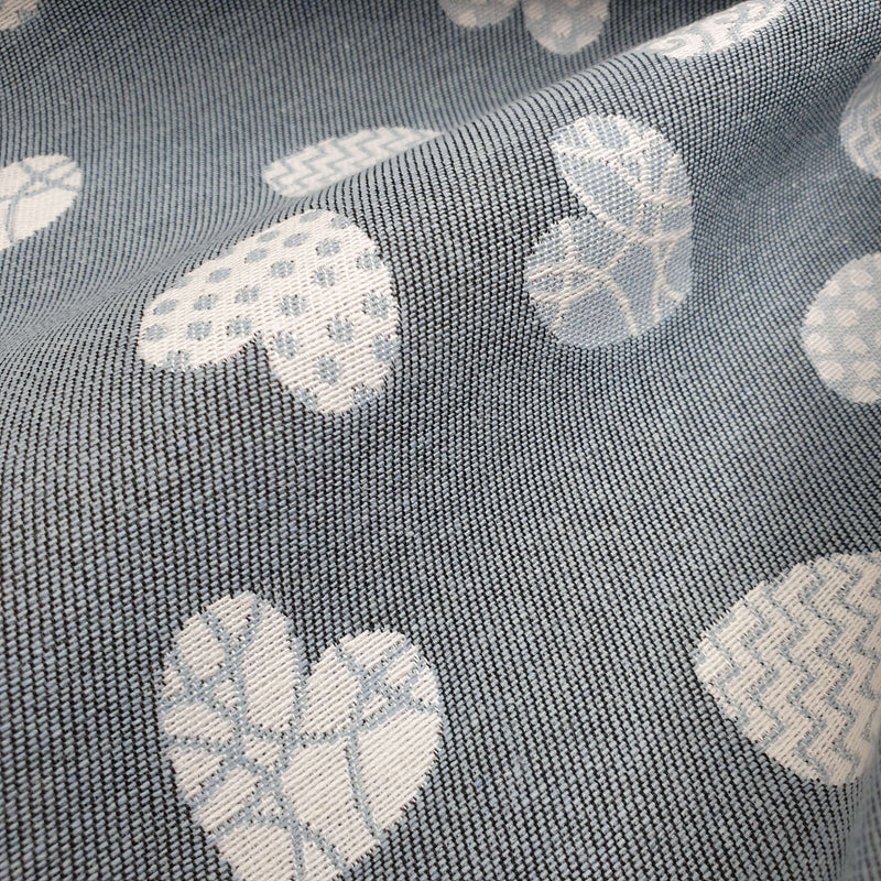 Tessuto Arredo Gobelin H 280 cm - CUORI NATURALI FONDO CARTA DA ZUCCHERO