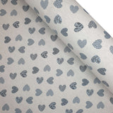 Tessuto Arredo Gobelin H 280 cm - CUORI CARTA DA ZUCCHERO FONDO NATURALE