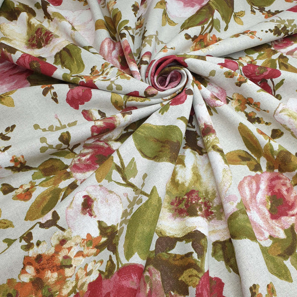 Rohbaumwolle H 280 cm – BLUMENMUSTER