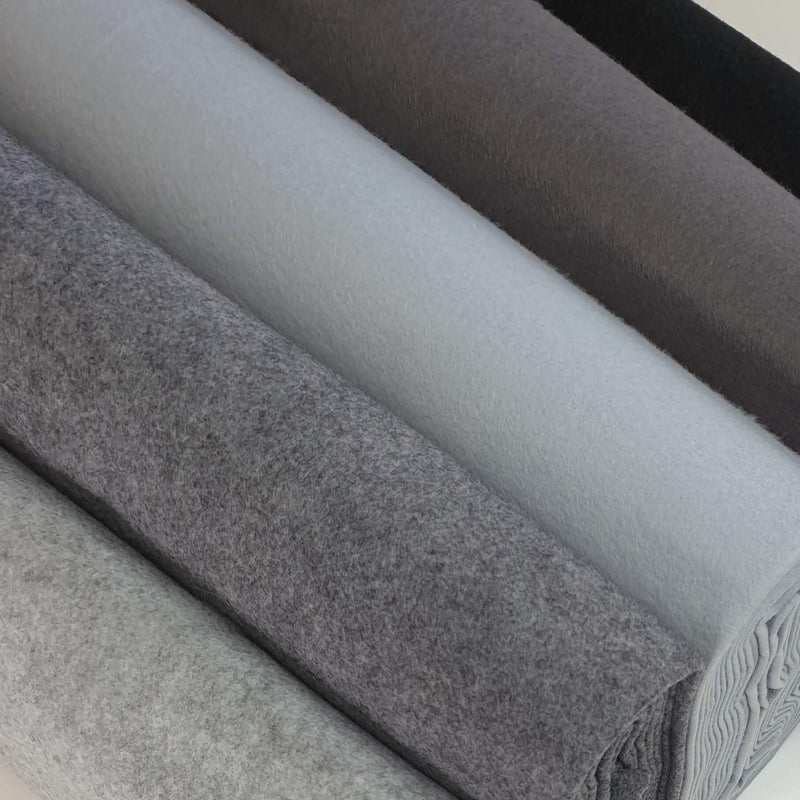 Nuances Pannolenci Gris-Noir - coupe minimum ou multiples de 25 x 180 cm