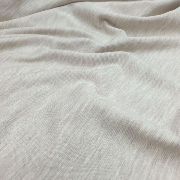 Baumwolljersey – EINFARBIG BEIGE MELANGE – Mindestzuschnitt oder Vielfaches von 25 x 150 cm