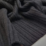 Maglia a coste H 150 cm - NERO