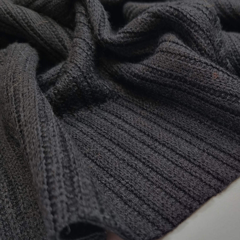 Maglia a coste H 150 cm - NERO