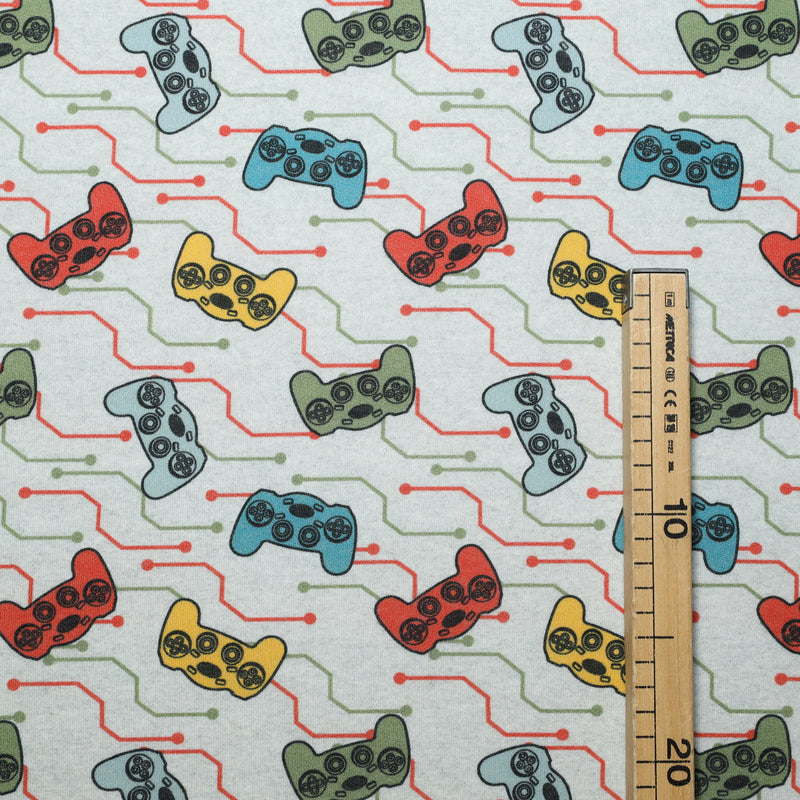 Sweat-shirt numérique - CONTROLLER PLAY ST. - coupe minimum ou multiples de 25 x 150 cm