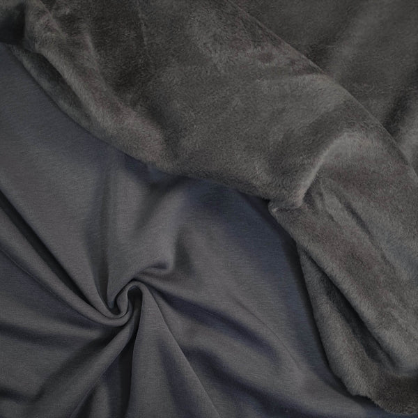 Felpa con pile H 150 cm - GRIGIO SCURO