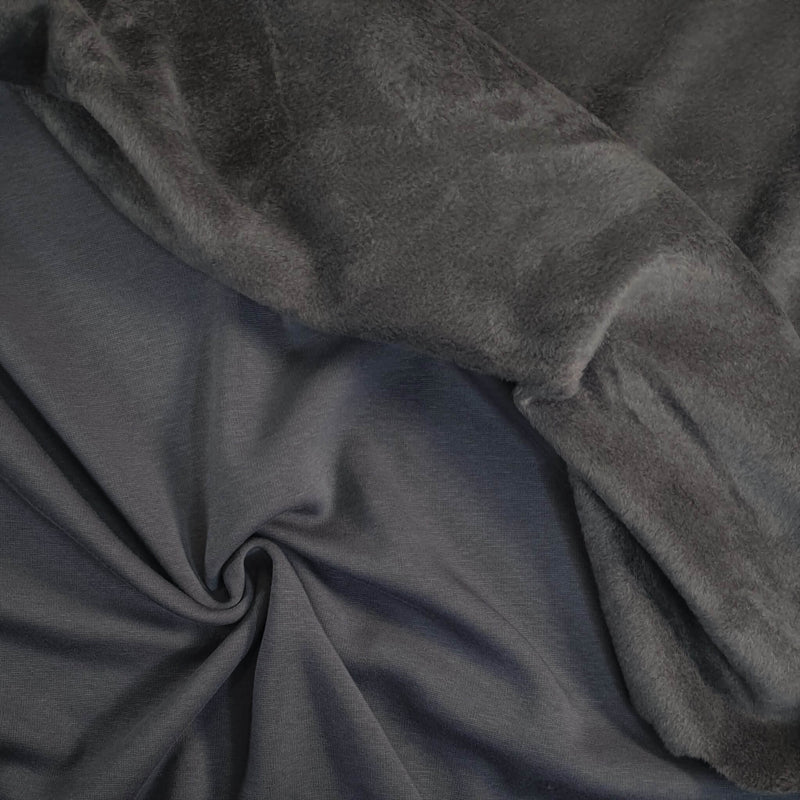 Felpa con pile H 150 cm - GRIGIO SCURO
