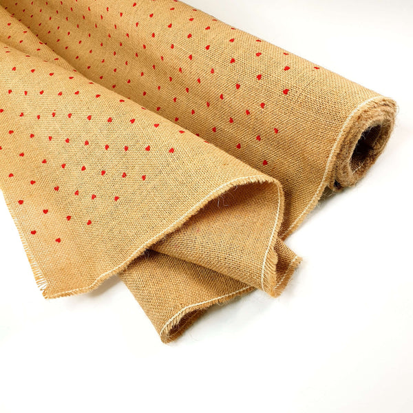 Juta H 155 cm - NATURALE CUORI ROSSI