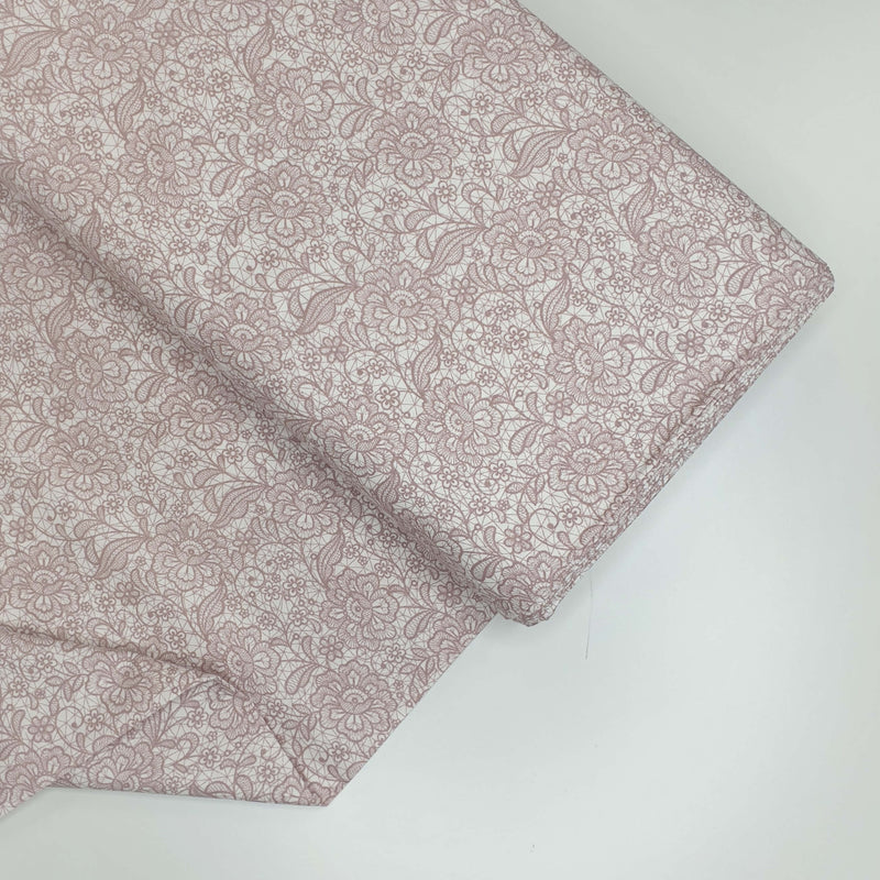 Cotone Percallino H 290 cm - PIZZO ROSA ANTICO