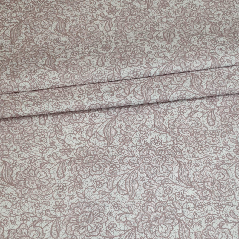 Cotone Percallino H 290 cm - PIZZO ROSA ANTICO