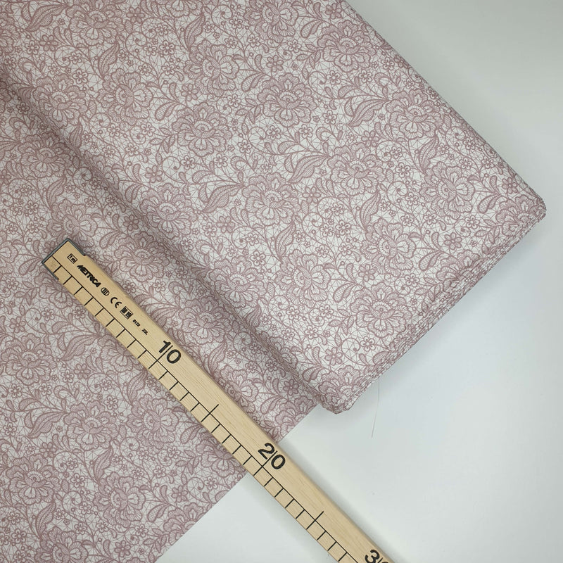 Cotone Percallino H 290 cm - PIZZO ROSA ANTICO