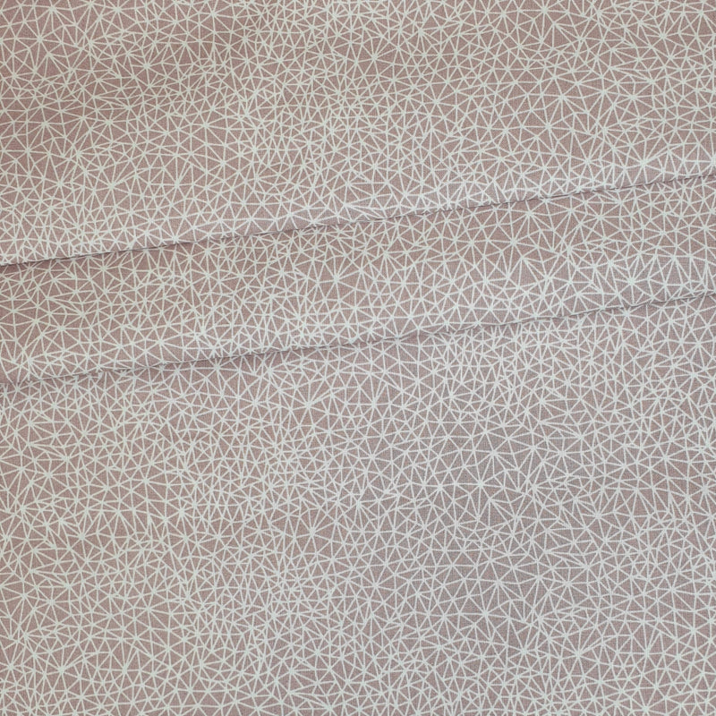 Cotone Percallino H 290 cm - PIZZO GEOMETRICO ROSA ANTICO