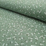 Mussola Stampata H 140 cm - FIORELLINI PRIMAVERA/MENTA