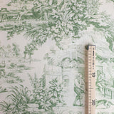 Tessuto Toile de Jouy H 280 cm - VERDE/ECRU