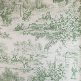 Tessuto Toile de Jouy H 280 cm - VERDE/ECRU