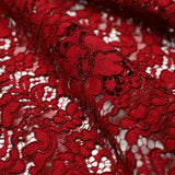 DENTELLE REBRODE' - BORDEAUX - coupe minimum ou multiples de 25 x 140 cm