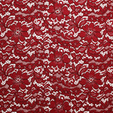 DENTELLE REBRODE' - BORDEAUX - coupe minimum ou multiples de 25 x 140 cm