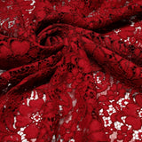 DENTELLE REBRODE' - BORDEAUX - coupe minimum ou multiples de 25 x 140 cm