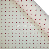 Pannolenci Stampato H 180 cm - PANNA/CUORI PICCOLI BORDEAUX