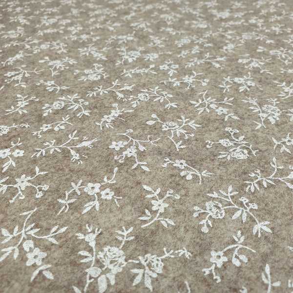 Pannolenci Stampato H 180 cm - CAMMELLO/FIORI SAMBUCO BIANCHI