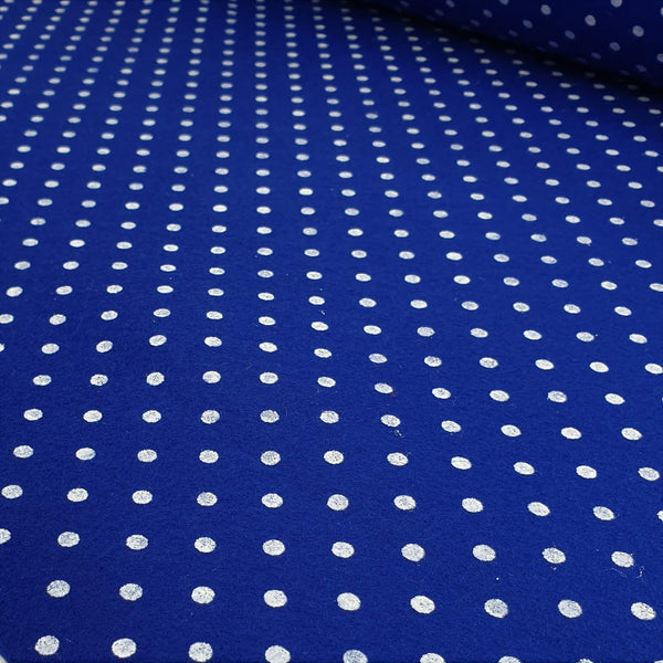 Pannolenci Stampato H 180 cm - BLU/POIS BIANCHI