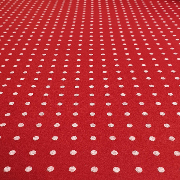 Pannolenci Stampato H 180 cm - BORDEAUX/POIS BIANCHI