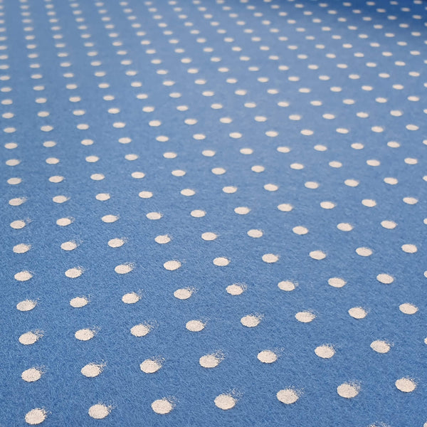 Pannolenci Stampato H 180 cm - CELESTE/POIS BIANCHI