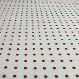 Pannolenci imprimés - CRÈME/BORDEAUX POLKA POIS - coupe minimum ou multiples de 25 x 180 cm