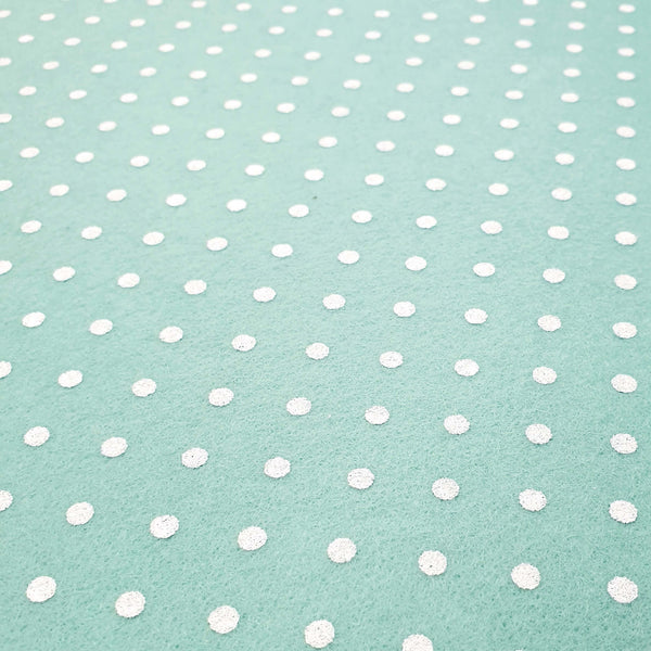 Pannolenci Stampato H 180 cm - MENTA/POIS BIANCHI