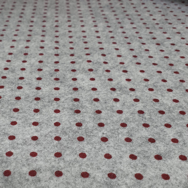 Pannolenci Stampato H 180 cm - GRIGIO MELANGE/POIS BORDEAUX