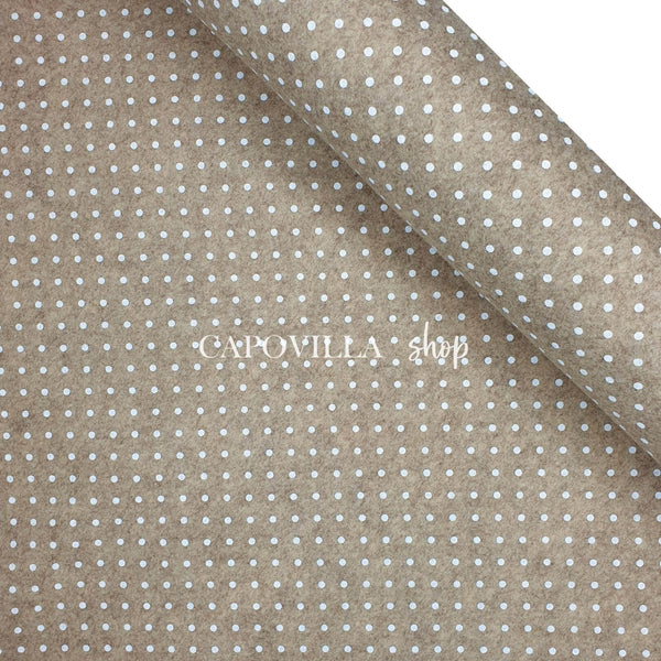 Pannolenci Stampato h 180 cm - CAMMELLO/POIS BIANCHI