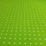 Bedruckte Pannolenci – APFELGRÜN/WEIßE POLKA DOTs – Mindestschnitt oder Vielfaches von 25 x 180 cm