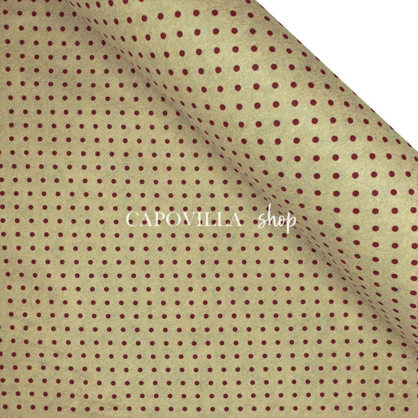 Pannolenci Stampato H 180 cm - SABBIA/POIS BORDEAUX