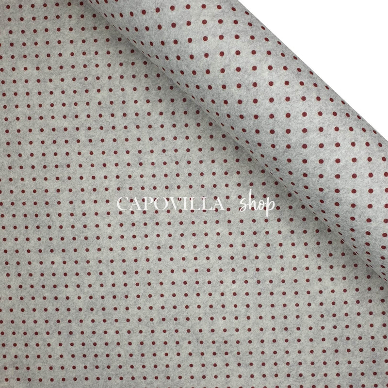 Bedruckte Pannolenci – BORDEAUX WOOL/POLKA POIS – Mindestschnitt oder Vielfaches von 25 x 180 cm