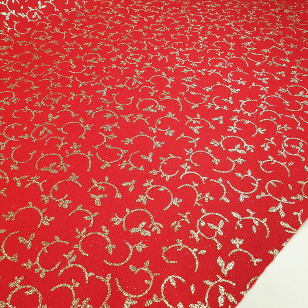Pannolenci H 160 cm - FIAMMA RAMI GLITTER ORO